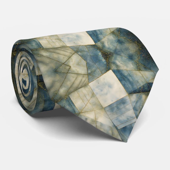  Blue Marble Sage Green Tie Gold Glitter Accents (Rolled)