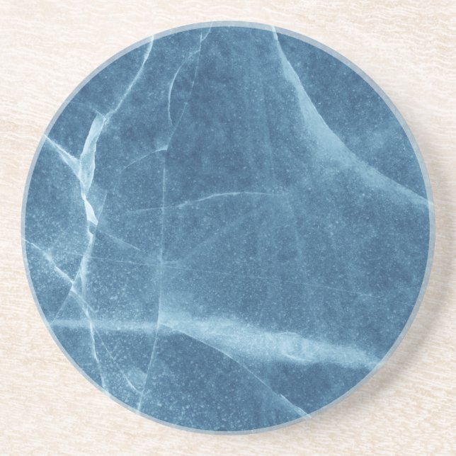 Blue Marble Sandstone Coaster (Front)