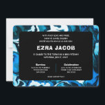 Blue Marble Star of David Custom Bar Bat Mitzvah Invitation<br><div class="desc">Perfect card to announce a bat mitzvah, bar mitzvah or other Jewish celebration! Hand made abstract art for you on the front and back side! FULLY CUSTOMIZABLE! Click on “Personalise” above to edit the text. Click "edit using design tool" to adjust the fonts, colours and placements and to delete the...</div>