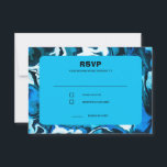 Blue Marble Star of David Custom Bar Bat Mitzvah RSVP Card<br><div class="desc">Perfect response card to include for a bat mitzvah, bar mitzvah or other Jewish celebration! Hand made abstract art for you on the front and back side! FULLY CUSTOMIZABLE! Click on “Personalise” above to edit the text. Click "edit using design tool" to adjust the fonts, colours and placements and to...</div>