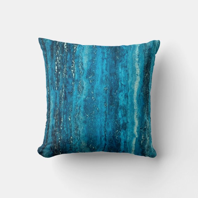 Blue marble stone cushion (Front)