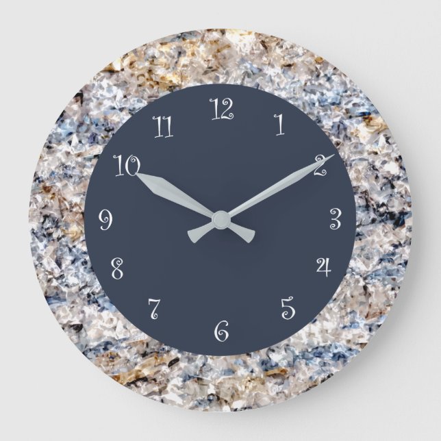 Blue  Marble Stone Kitchen Clocks (Front)