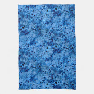 Blue Marble Stone Patterned Decorative Kitchen Tea Towel