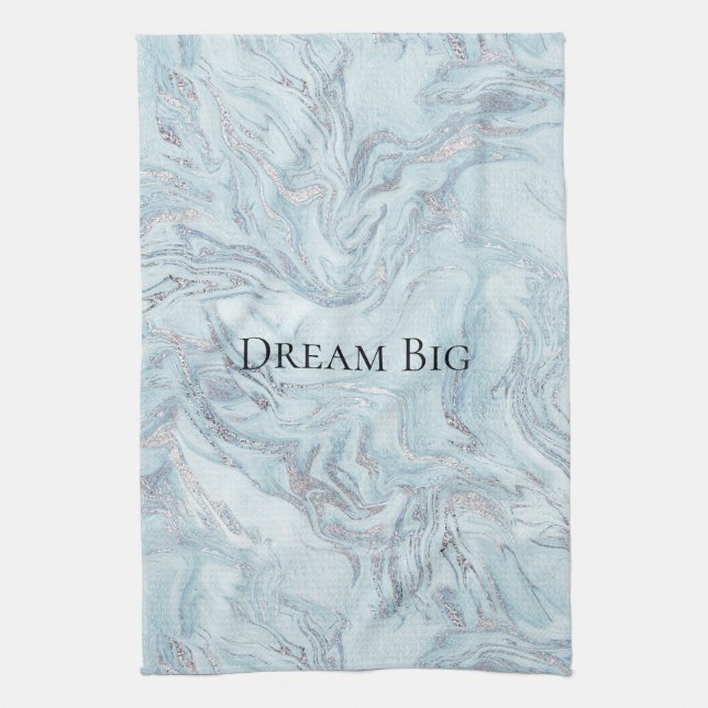 Blue Marble Tea Towel (Vertical)