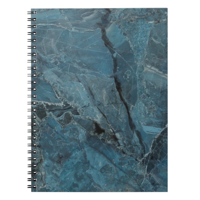 blue marble texture background, Italian marbel wit Notebook (Front)
