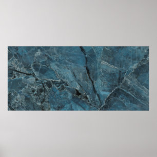 blue marble texture background, Italian marbel wit Poster