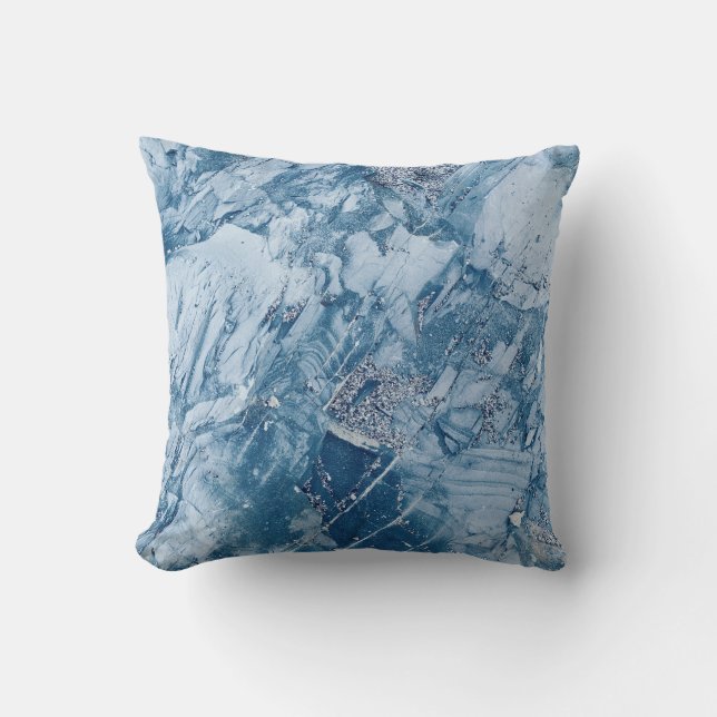 Blue Marble Texture Cushion (Front)