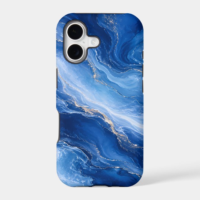 Blue Marble Waves Luxury Abstract (Back)