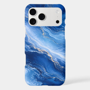 Blue Marble Waves Luxury Abstract