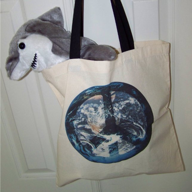 Blue Marble World Peace Photo Art Tote Bag (Creator Uploaded)