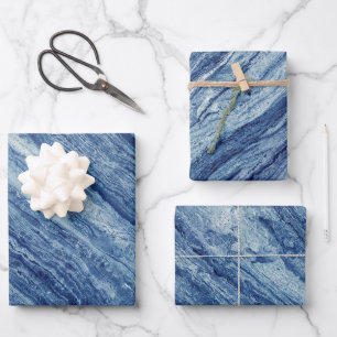 Blue Marble Wrapping Paper Sheet