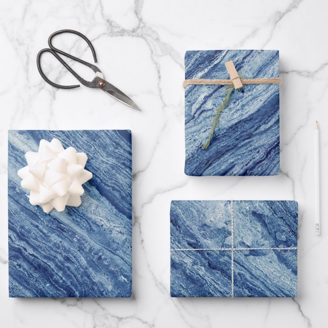 Blue Marble Wrapping Paper Sheet (Front)