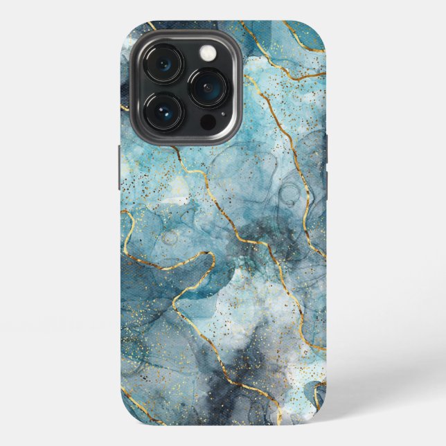 Blue Marbled  Case-Mate iPhone Case (Back)