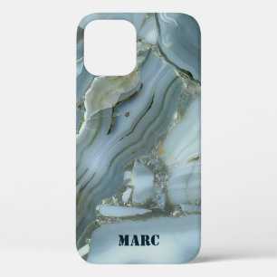 Blue Marbled iPhone 12 Case