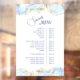 Blue Marbling Design Services Menu