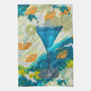 Blue Margarita Bar Towel