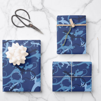 Blue Margouillates Wrapping Paper Sheet