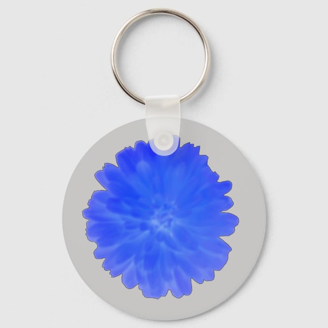 Blue Marigold Keychain (Front)