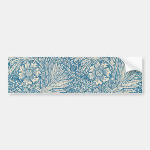Blue Marigolds (by William Morris) Bumper Sticker
