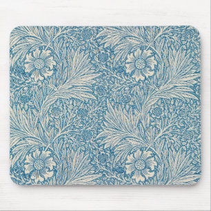 Blue Marigolds (by William Morris) Mouse Pad