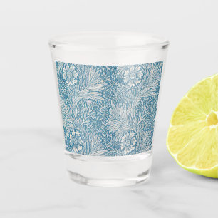 Blue Marigolds (by William Morris) Shot Glass