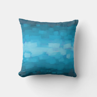 blue marine gradient painted pillow