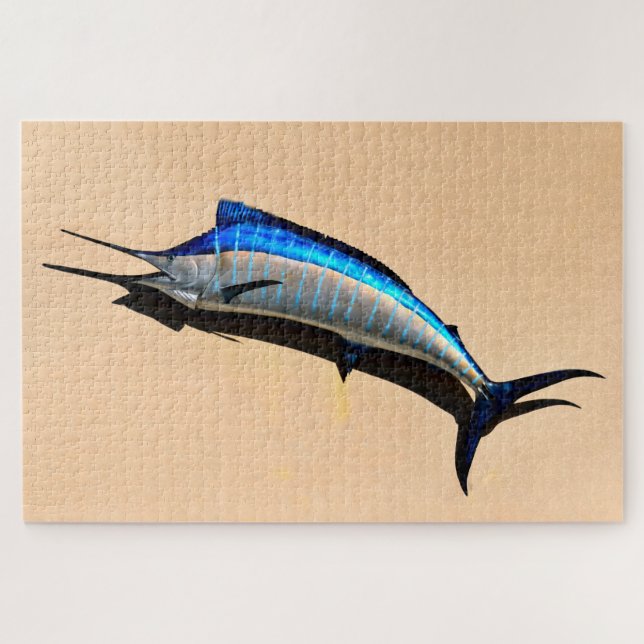 Blue Marlin Background Jigsaw Puzzle (Horizontal)