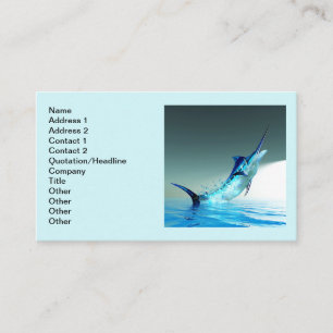 Blue Marlin Breaching Business Card