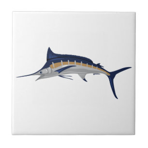 Blue Marlin Ceramic Tile