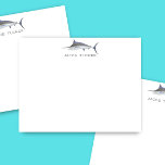 Blue Marlin Fish Deep Sea Fisherman Custom Name Card<br><div class="desc">This design features a watercolor blue marlin fish with space for a name/text below. Click the customise button if you would like to adjust the design elements and/or further modify the text! Variations of this design, additional colours, as well as coordinating products are available in our shop, zazzle.com/store/doodlelulu. Contact us...</div>