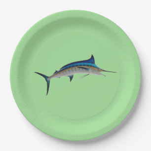 Blue Marlin Fish  Paper Plate
