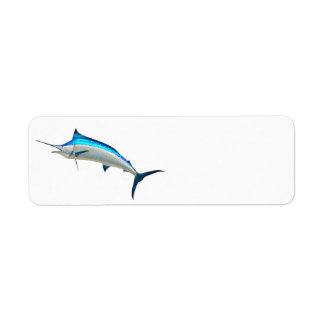 Blue Marlin Game Fish Return Address Label
