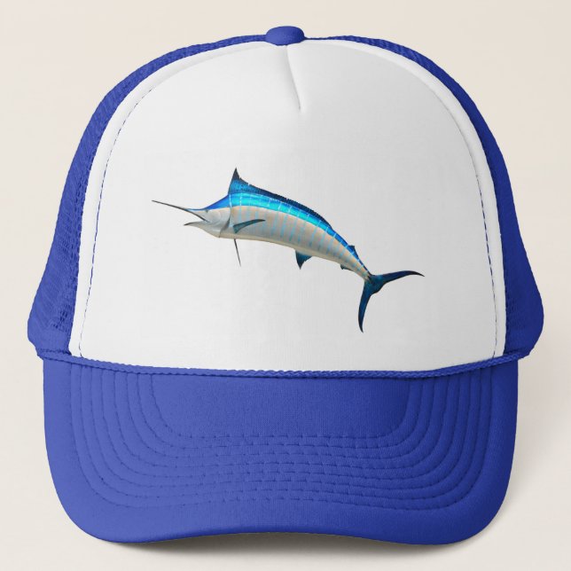 Blue Marlin Game Fishing Trucker Hat (Front)