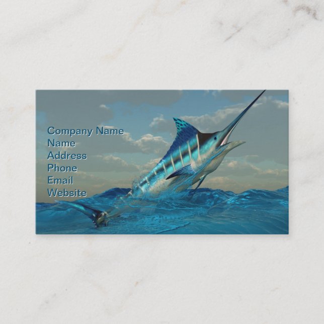 Blue Marlin Jump Business Card (Front)