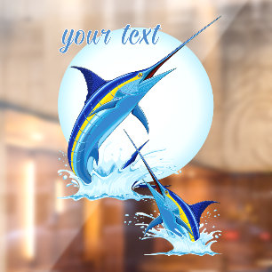 Blue Marlin Jumping out of Ocean