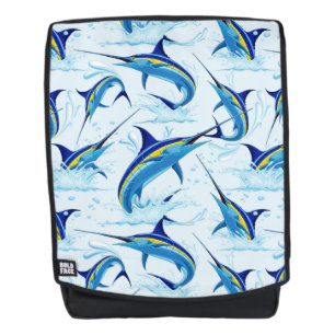 Blue Marlin Jumping out of Ocean Backpack