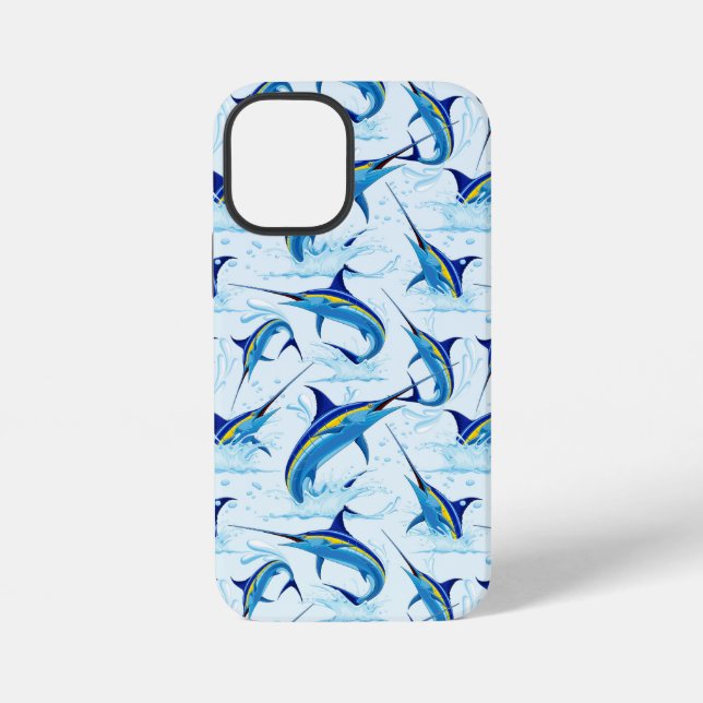 Blue Marlin Jumping out of Ocean iPhone Case (Back)