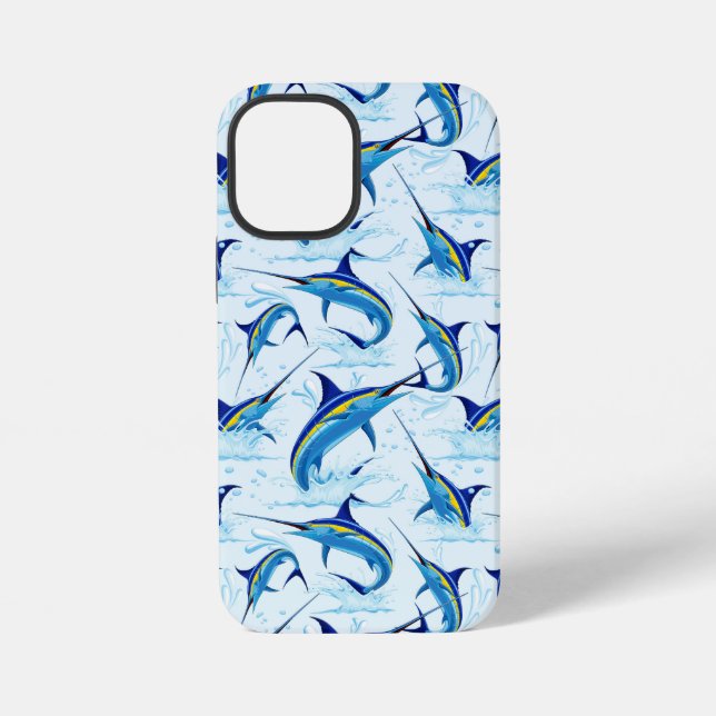 Blue Marlin Jumping out of Ocean iPhone Case (Back)