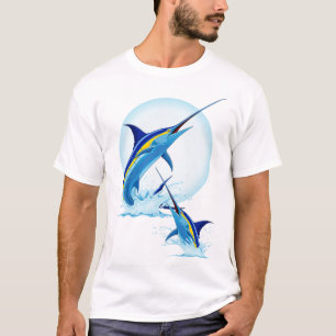 Blue Marlin Jumping out of Ocean T-Shirt