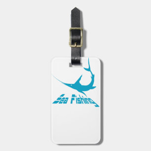 Blue marlin luggage tag