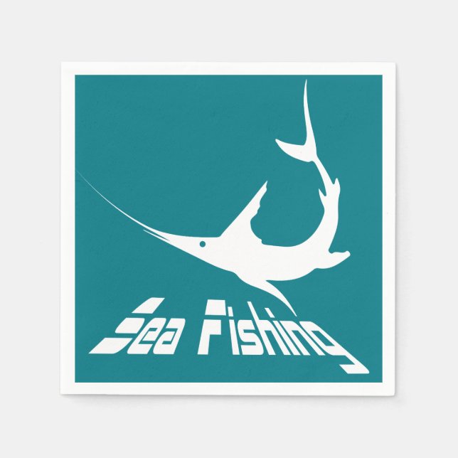 Blue marlin napkin (Front)