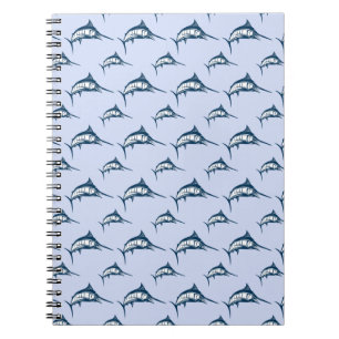 Blue Marlin Pattern Notebook