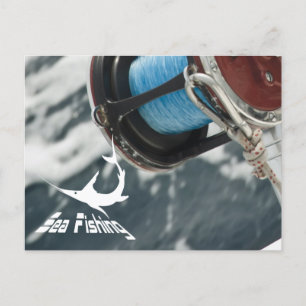 Blue marlin postcard