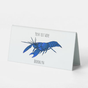 Blue marron crayfish cartoon illustration