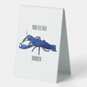 Blue marron crayfish cartoon illustration