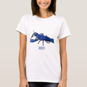 Blue marron crayfish cartoon illustration T-Shirt