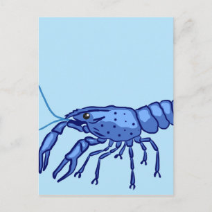 Blue Marron Sketch Postcard