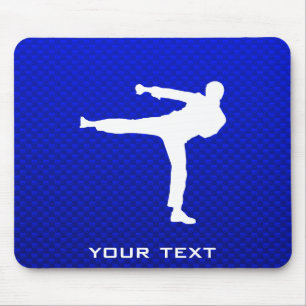 Blue Martial Arts Mouse Pad