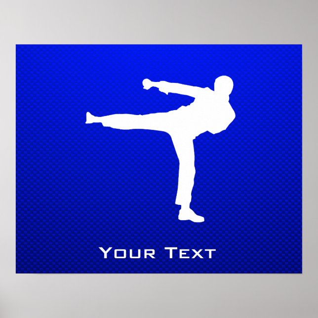 Blue Martial Arts Poster (Front)