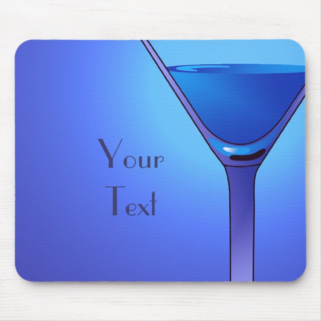 Blue Martini Cocktail Mousepad (Front)